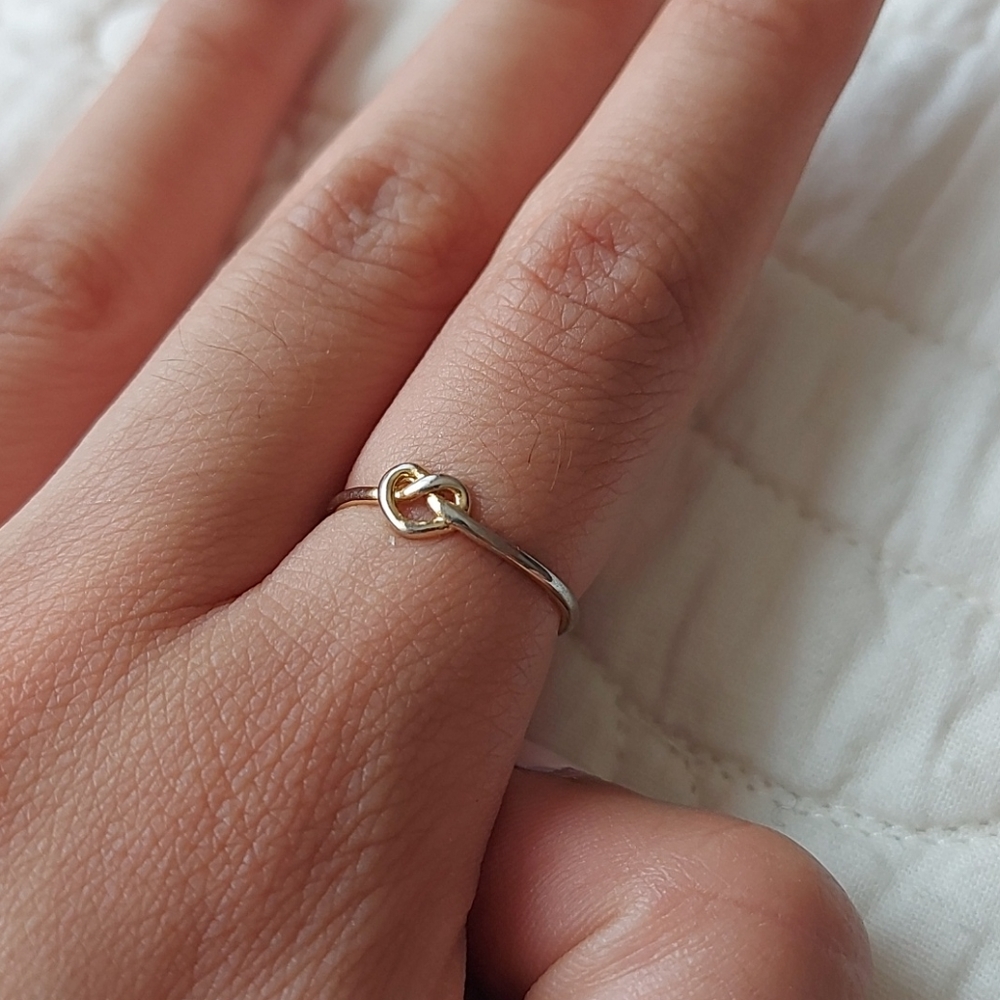 Gold infinity heart ring